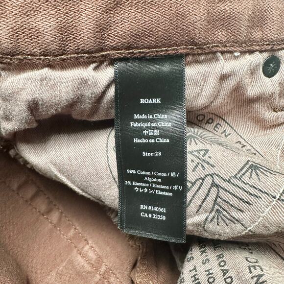 Roark | Men | HWY 133 Maroon Slim Fit Tapered Broken Twill Jeans | Size 28 - Picture 7 of 13